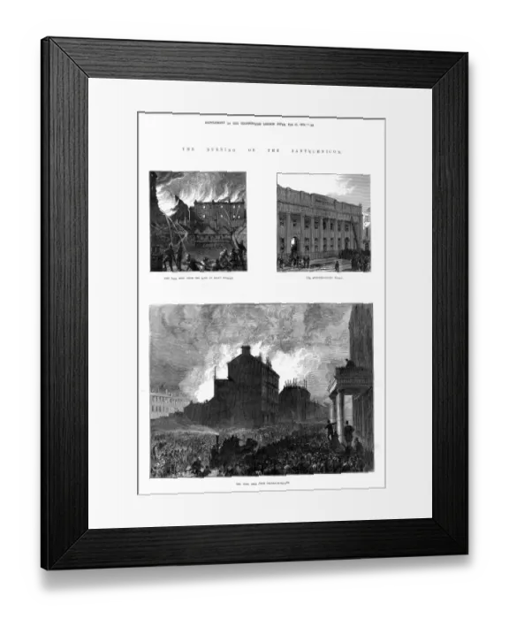 Framed Print : February 1874 The burning of the Pantechnicon building in Montcomb Street, Belgravia Framed Print : February 1874 The burning of the Pantechnicon building in Montcomb Street, Belgravia