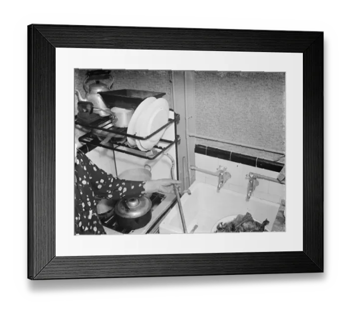 Framed Print : Geyser burst. N I H Ltd in Petts Wood. 12 April 1938 Framed Print : Geyser burst. N I H Ltd in Petts Wood. 12 April 1938