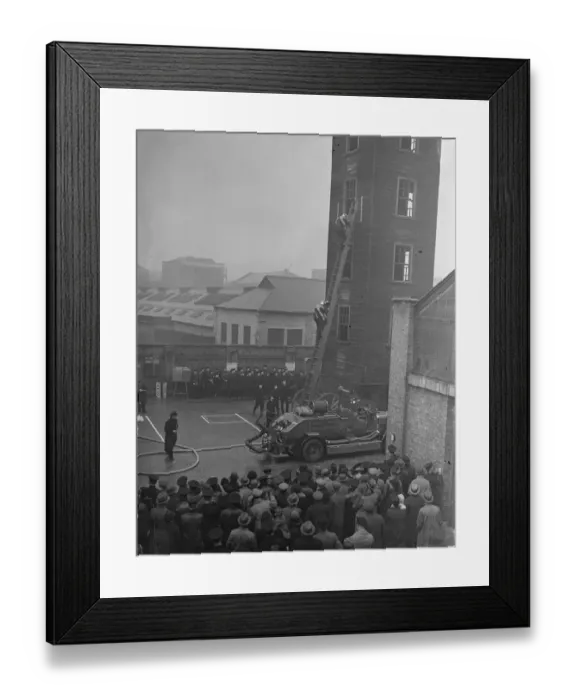 Framed Print : Headquarters Station Tean wins Fire Brigade Competition. With a time of 54 1  /  4 seconds