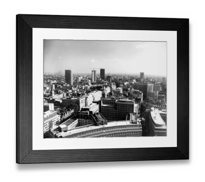 Framed Print : A new view of the City of London as seen from high on the dome of St Pauls Cathedral Framed Print : A new view of the City of London as seen from high on the dome of St Pauls Cathedral