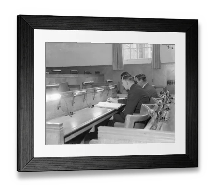 Framed Print : New juvenile court building in Bromley, London. An interior view. 1937 Framed Print : New juvenile court building in Bromley, London. An interior view. 1937