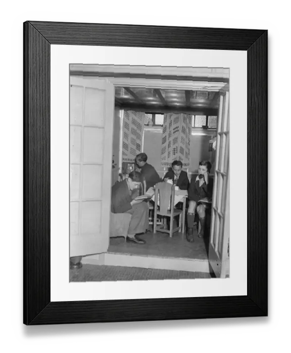 Framed Print : London Boys Build And Furnish A Modern Home Inside Their School. Pupils of