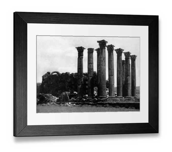 Framed Print : Transjordania under the Romans : a beautiful city and a great field for an archaeological Framed Print : Transjordania under the Romans : a beautiful city and a great field for an archaeological