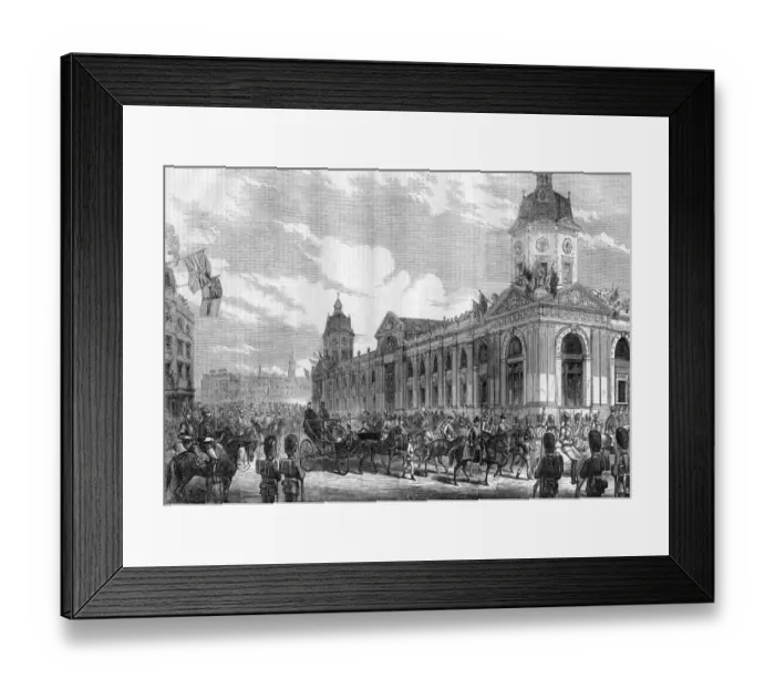 Framed Print : The procession in Smithfield passing the Metropolitan Meat Market. 13 November 1869 Framed Print : The procession in Smithfield passing the Metropolitan Meat Market. 13 November 1869