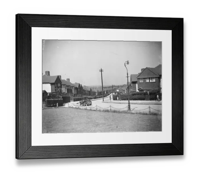 Framed Print : A general view of Hither Green crescent in London. 1939 Framed Print : A general view of Hither Green crescent in London. 1939