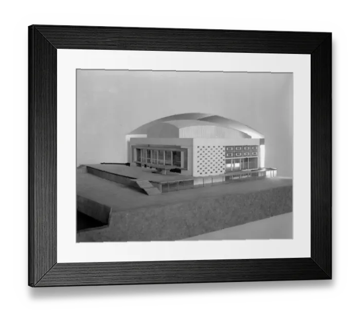 Framed Print : Plan for the new concert hall to be erected on the South Bank of the Thames for Framed Print : Plan for the new concert hall to be erected on the South Bank of the Thames for