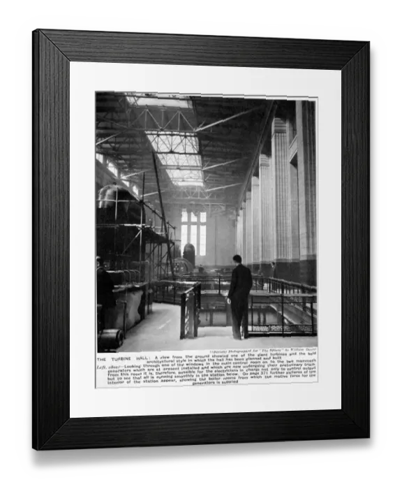 Framed Print : Battersea Power Station - The Turbine Hall, view from the ground showing the giant Framed Print : Battersea Power Station - The Turbine Hall, view from the ground showing the giant