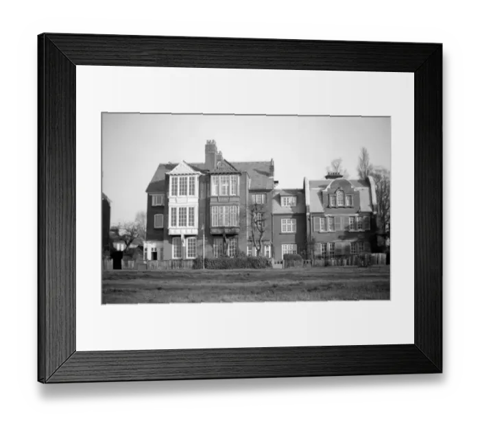 Framed Print : Houses on Common ( front view ), Wimbledon, London, England