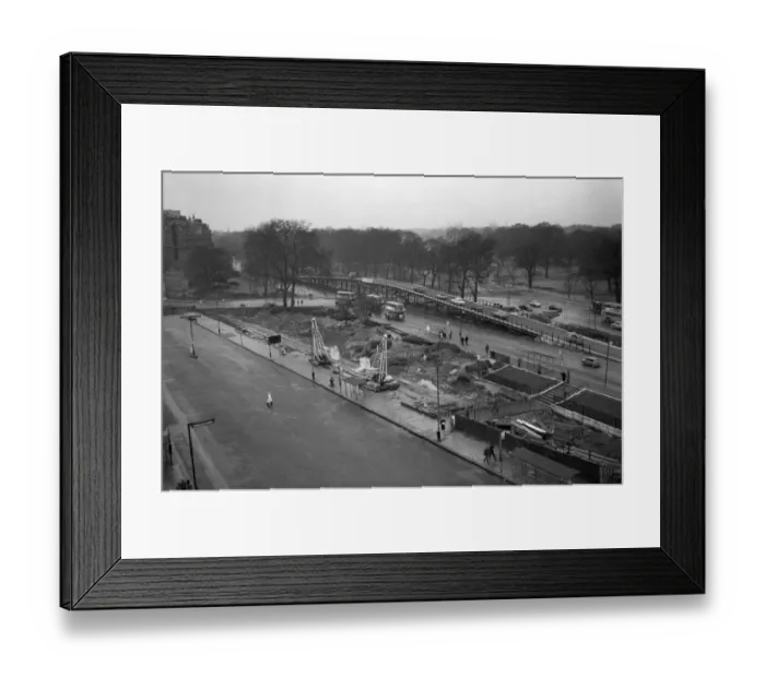 Framed Print : The construction of the overpass - just one section of the wider Marble Arch - Park Framed Print : The construction of the overpass - just one section of the wider Marble Arch - Park