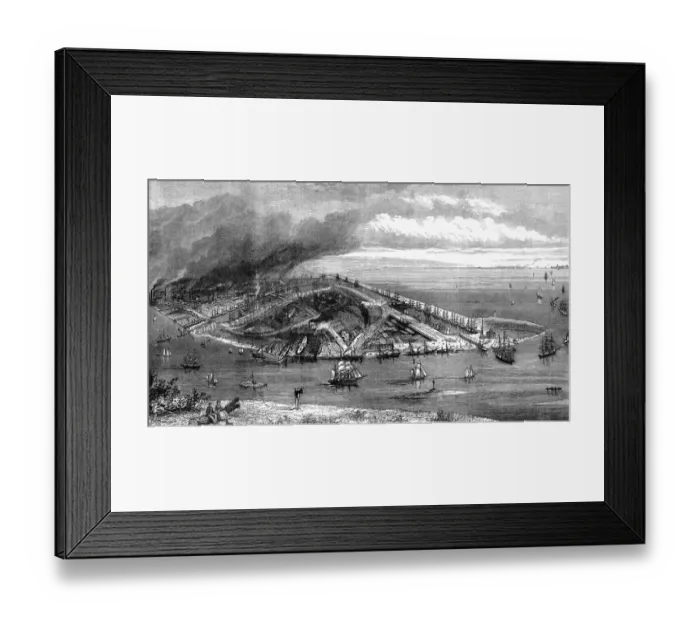 Framed Print : Bird s-eye view of Barrow-in-Furness, North Lancashire, England 25 May 1872 Framed Print : Bird s-eye view of Barrow-in-Furness, North Lancashire, England 25 May 1872