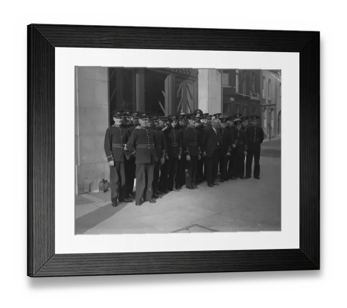 Framed Print : National band contest opens at Crystal Palace. Bandsmen from all over the country