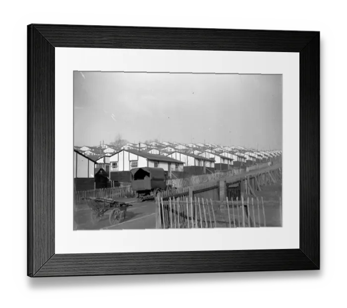 Framed Print : Prefabs at Eltham, London. 1933
