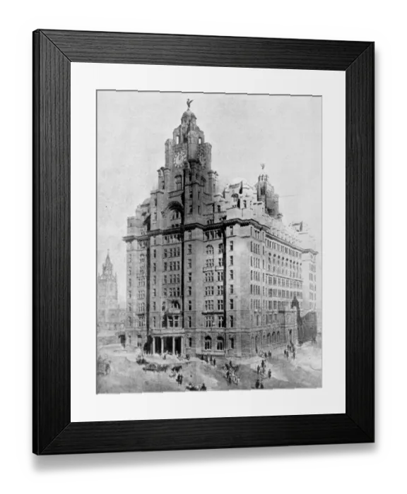 Framed Print : First Sky Scraper in England : The Liverpool Building On May 11, the foundation