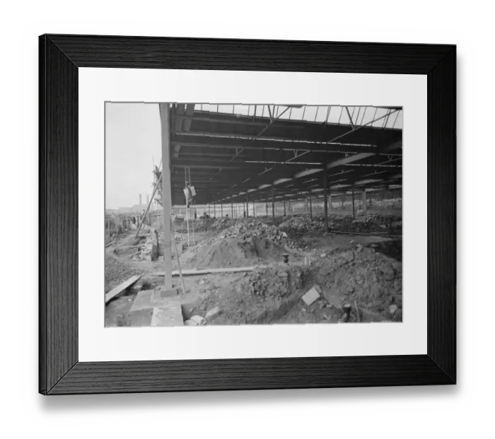 Framed Print : The building of the Ascott Gas, Water, Gesyers Works Ltd, Neasden. 1937 Framed Print : The building of the Ascott Gas, Water, Gesyers Works Ltd, Neasden. 1937