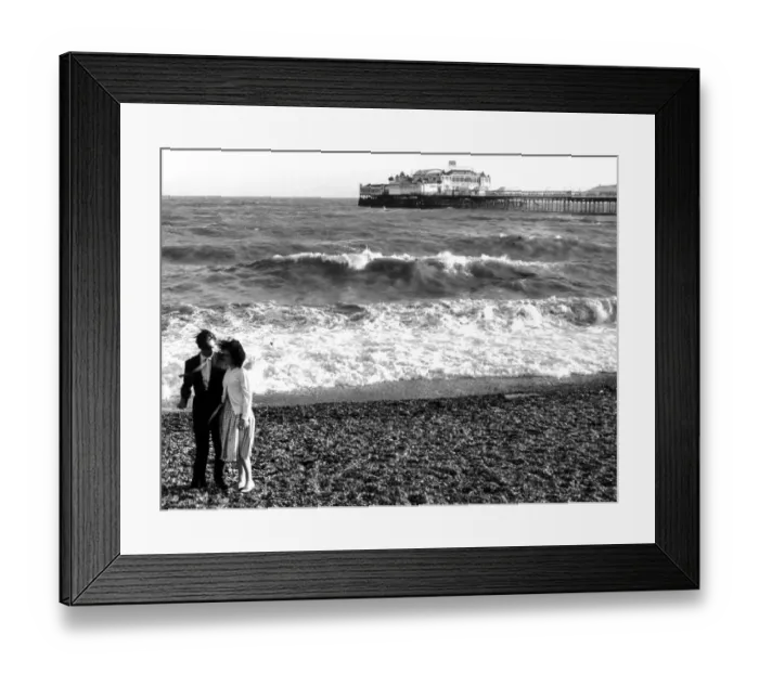 Framed Print : Sussex, Brighton Beach and Palace pier 1950s  /  1960s