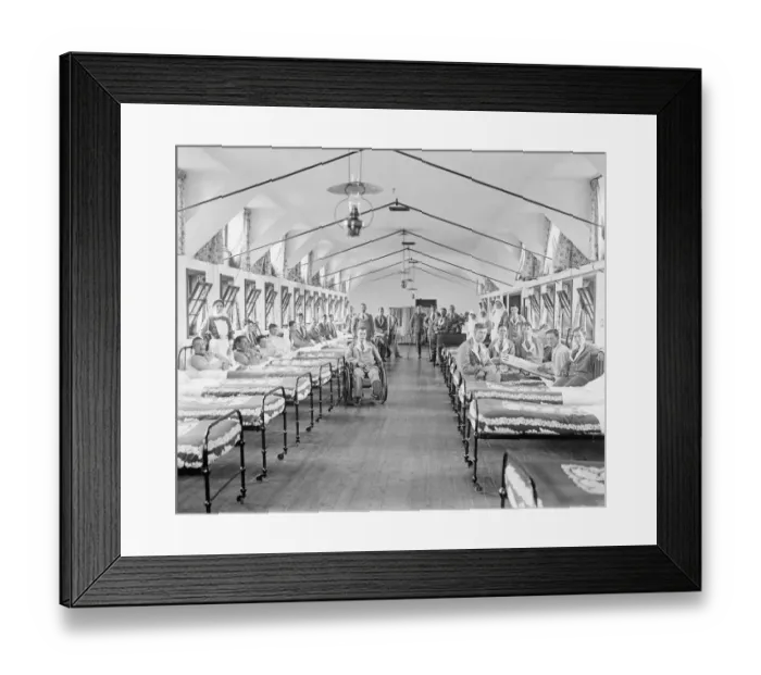 Framed Print : Hospital ward for wounded soldiers at the Princess Louise Military Orthopaedic Hospital at Chailey Framed Print : Hospital ward for wounded soldiers at the Princess Louise Military Orthopaedic Hospital at Chailey
