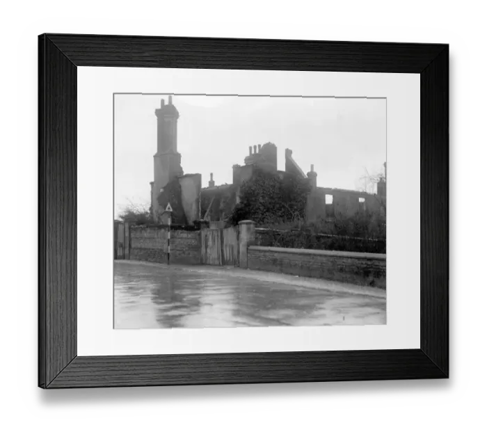Framed Print : Fire at Eastfield House School, Ditchling, East Sussex, England 14 April 1919 Framed Print : Fire at Eastfield House School, Ditchling, East Sussex, England 14 April 1919