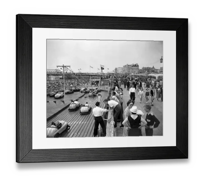 Framed Print : Brighton The Promenade looking west, showing a section of Palace Pier and the dodgem car track Framed Print : Brighton The Promenade looking west, showing a section of Palace Pier and the dodgem car track