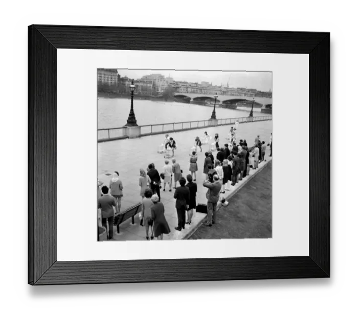 Framed Print : London: The final yards of the 1969 Tea Trolley Stakes run over a distance of 100 Framed Print : London: The final yards of the 1969 Tea Trolley Stakes run over a distance of 100