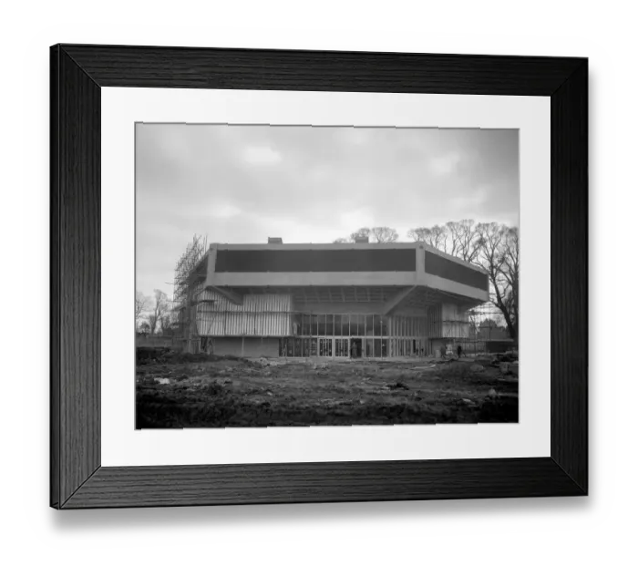 Framed Print : The building of The Festival Theatre Chichester in Sussex 31 January 1962 Framed Print : The building of The Festival Theatre Chichester in Sussex 31 January 1962