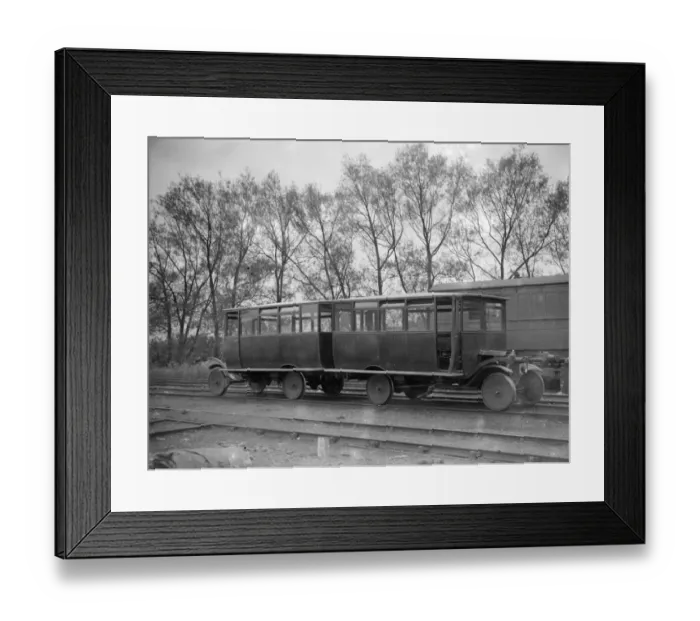 Framed Print : Rolvenden - A novel train on the Kent and East Sussex Railway is this formed by two Framed Print : Rolvenden - A novel train on the Kent and East Sussex Railway is this formed by two