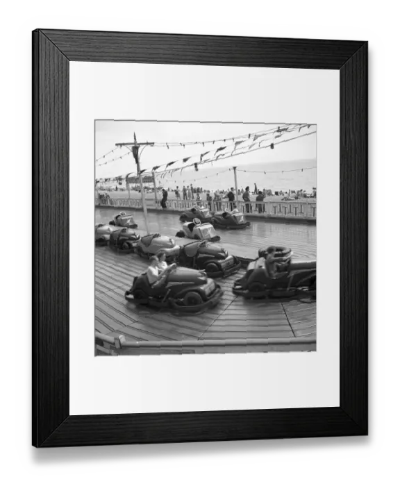 Framed Print : Brighton Bumper cars on the promenade at Brighton 1950 Framed Print : Brighton Bumper cars on the promenade at Brighton 1950