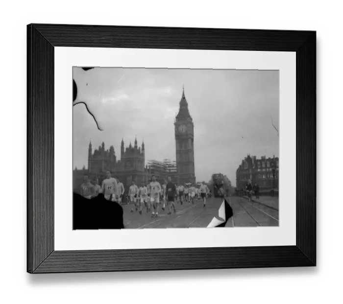Framed Print : Stock exchange walk to Brighton. Forty nine lined up at Westminster for the annual Framed Print : Stock exchange walk to Brighton. Forty nine lined up at Westminster for the annual