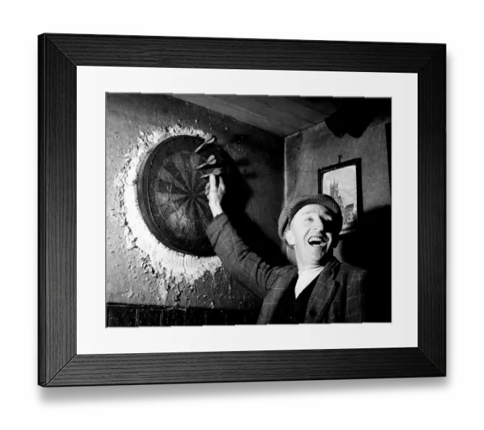 Framed Print : Playing darts in the local pub near Uckfield, Sussex. c. 1938 Framed Print : Playing darts in the local pub near Uckfield, Sussex. c. 1938