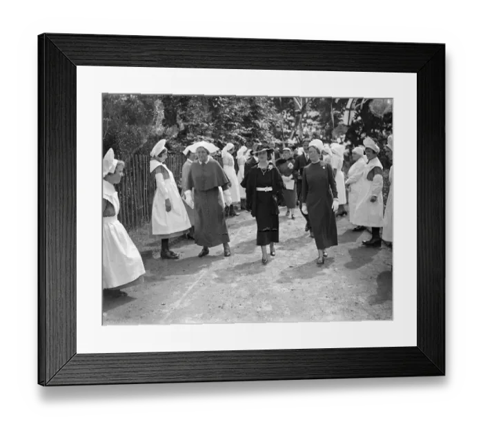 Framed Print : Duchess of York receives gifts for Princess from crippled children at Chailey schools Framed Print : Duchess of York receives gifts for Princess from crippled children at Chailey schools
