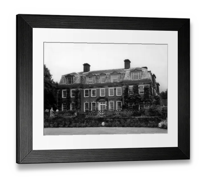 Framed Print : A view of Birch Grove, the West Sussex home of Harold Macmillan, where Mr Macmillan Framed Print : A view of Birch Grove, the West Sussex home of Harold Macmillan, where Mr Macmillan