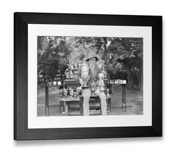 Framed Print : Little Miss Pauline Jones, of East Grinstead, who has already this season had 20