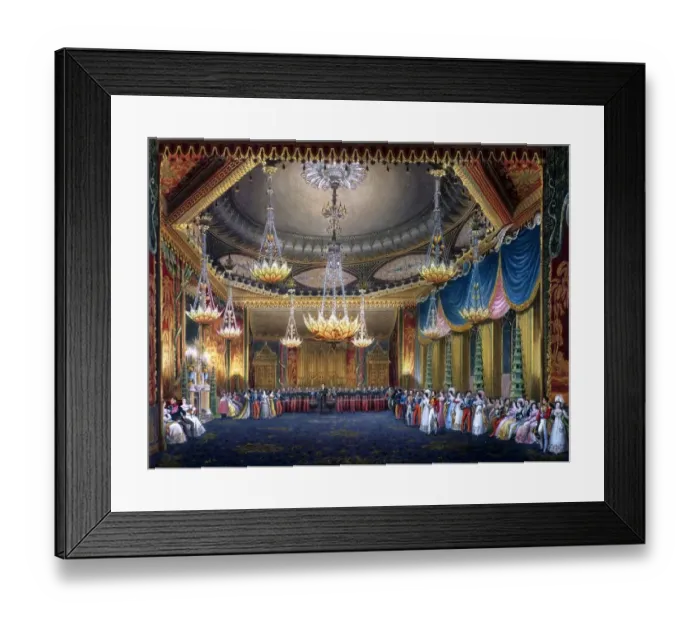 Framed Print : Music Room b John Nash at Royal Pavillion Brighton Sussex 1826 engraving Framed Print : Music Room b John Nash at Royal Pavillion Brighton Sussex 1826 engraving