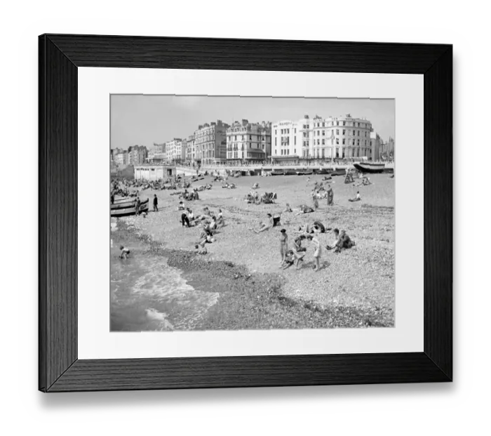 Framed Print : The beach and the front at Brighton, Sussex. 1950s Contact Framed Print : The beach and the front at Brighton, Sussex. 1950s Contact