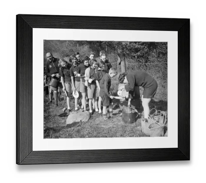 Framed Print : Best task of the day. Order of woodcraft chivalry members in Sussex, Easter Camp Framed Print : Best task of the day. Order of woodcraft chivalry members in Sussex, Easter Camp