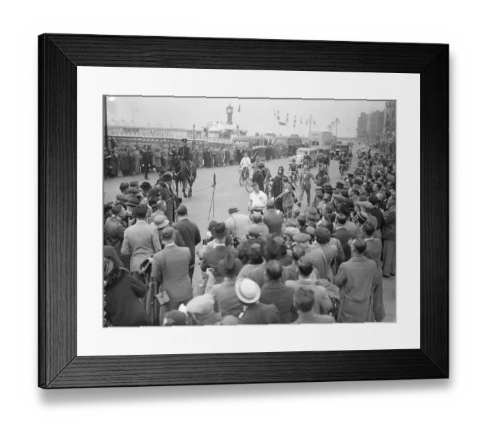 Framed Print : Hake wins London Brighton walk. H A Hake (share and loan). The recordholder, one Framed Print : Hake wins London Brighton walk. H A Hake (share and loan). The recordholder, one