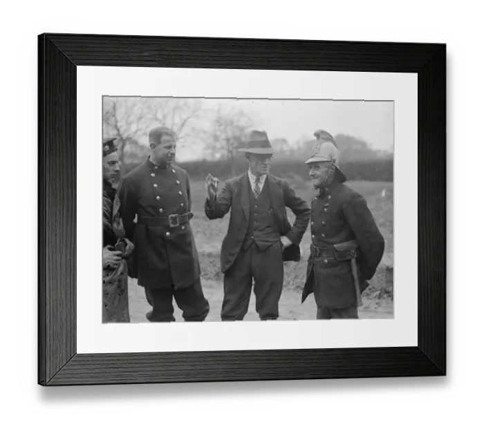 Framed Print : Two wings of country mansion destroyed by fire. Mr Edward Faulkner, the head gardner Framed Print : Two wings of country mansion destroyed by fire. Mr Edward Faulkner, the head gardner