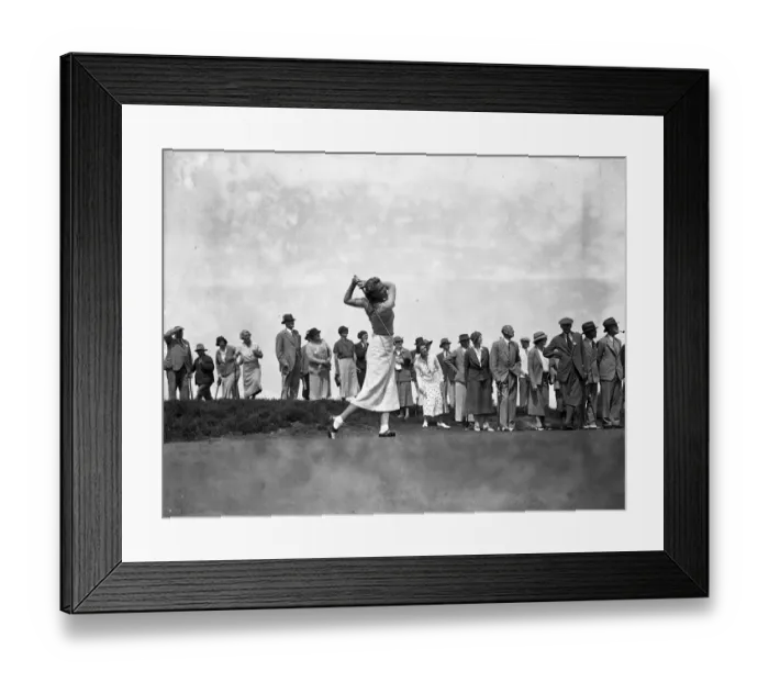 Framed Print : Great Britain v France at the West Sussex Golf Club, Pulborough. Mmle F Tollon