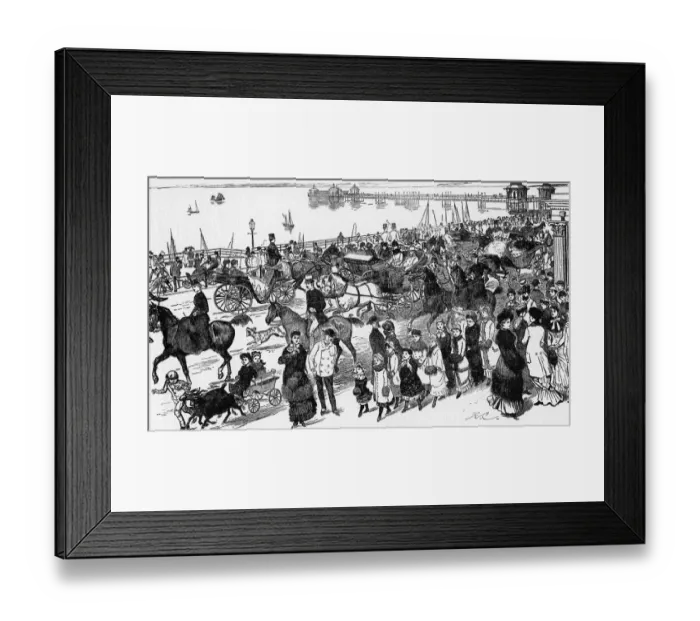 Framed Print : Afternoon Parade at Brighton Open carriages of all kinds - landaus, victorias Framed Print : Afternoon Parade at Brighton Open carriages of all kinds - landaus, victorias