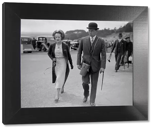 The Duke and Duchess of Norfolk, attending Goodwood racecourse, West Sussex, England