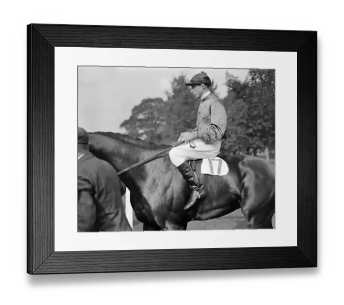 Framed Print : Gatwick Racecourse, Sussex, England. Jockey, J W Cook. 5 October 1933 Framed Print : Gatwick Racecourse, Sussex, England. Jockey, J W Cook. 5 October 1933