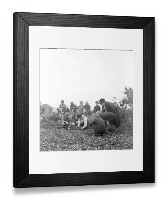 Framed Print : Cockney children from the Sydenham Road area of Croydon grow into farmers after evacuation Framed Print : Cockney children from the Sydenham Road area of Croydon grow into farmers after evacuation