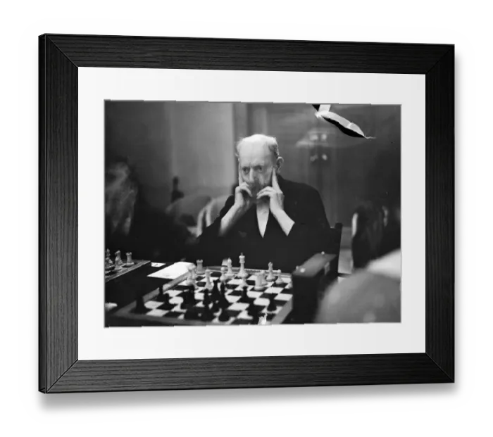 Framed Print : Mr T Gasson, chess player of 77, at Hastings Congress. 28 December 1934 Framed Print : Mr T Gasson, chess player of 77, at Hastings Congress. 28 December 1934