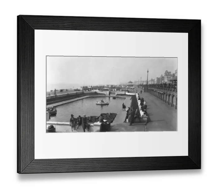 Framed Print : The boating pool on the Brighton seafront, Sussex. 26th March 1931 Framed Print : The boating pool on the Brighton seafront, Sussex. 26th March 1931