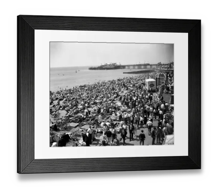 Framed Print : Brighton Thousands of Whitsuntide holidaymakers flocked to the coast and this was Framed Print : Brighton Thousands of Whitsuntide holidaymakers flocked to the coast and this was