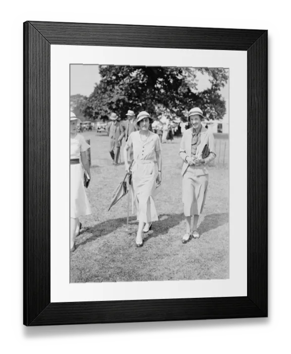 Framed Print : Cowdray Park Polo Week Viscountess Cowdray and Mrs F E B Wignall 1933 Framed Print : Cowdray Park Polo Week Viscountess Cowdray and Mrs F E B Wignall 1933