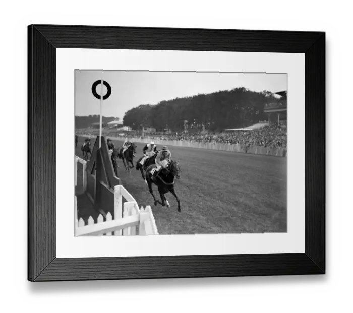 Framed Print : Pascal winning the Sussex Stakes at Goodwood Racecourse. 1937 Framed Print : Pascal winning the Sussex Stakes at Goodwood Racecourse. 1937