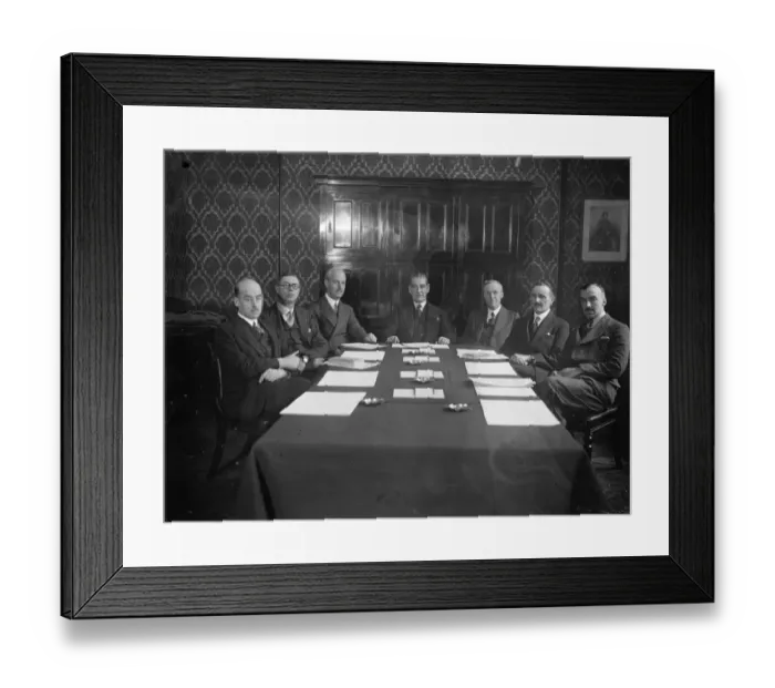 Framed Print : Television committee has first meeting at GPO to discuss development on TV service Framed Print : Television committee has first meeting at GPO to discuss development on TV service