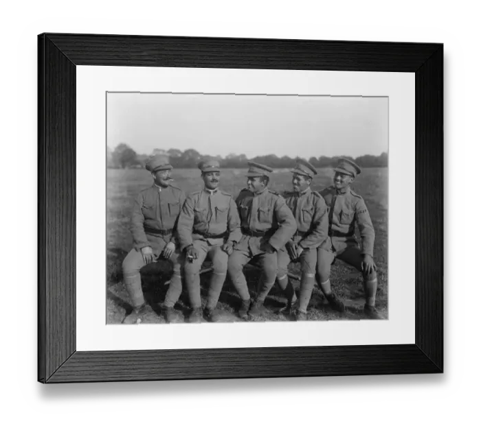 Framed Print : Portuguese troops in training, at Horsham. Types of Portuguese infantry Framed Print : Portuguese troops in training, at Horsham. Types of Portuguese infantry