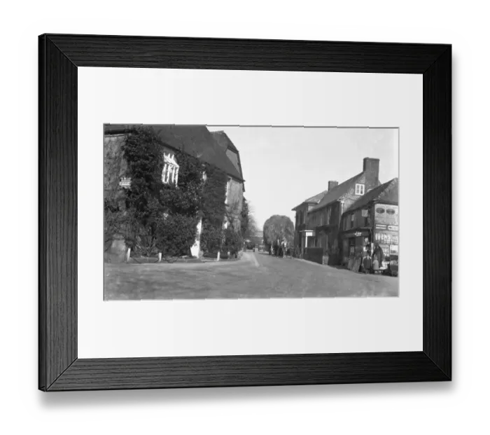 Framed Print : High Street Findon near Worthing, Sussex. 7 March 1931