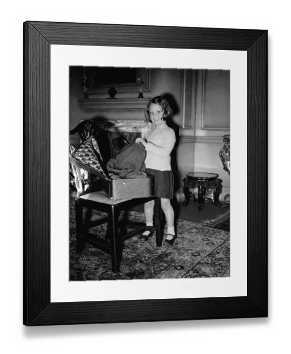 Framed Print : Six-year-old girl making six Atlantics crossing alone. Six-year-old Miss Sylvia Framed Print : Six-year-old girl making six Atlantics crossing alone. Six-year-old Miss Sylvia